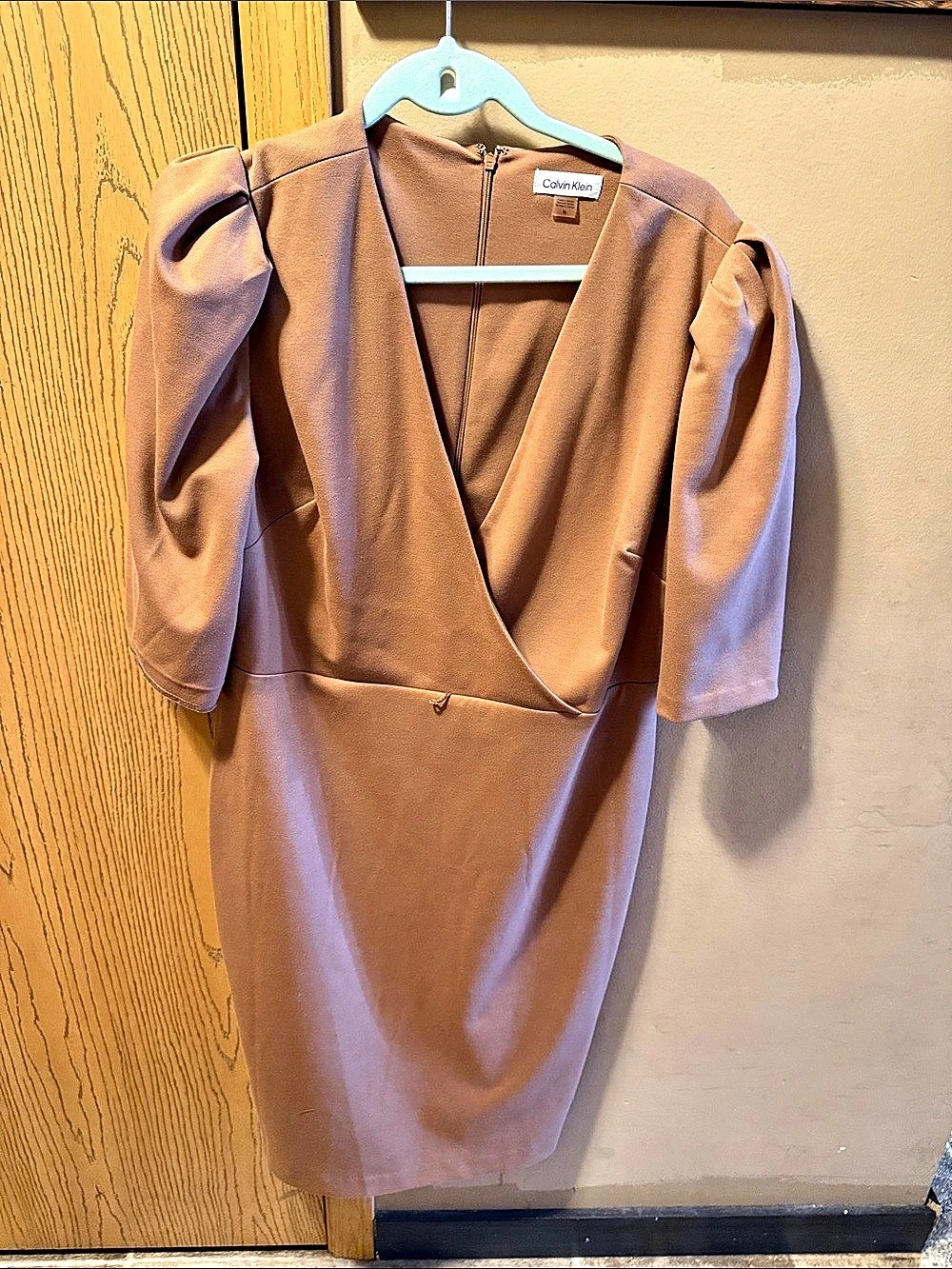 Calvin Klein Mini Wrap Dress in Brown Size 16 Like New